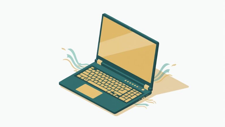 Gamingowy laptop z liniami chłodzenia — ilustracja redakcyjna