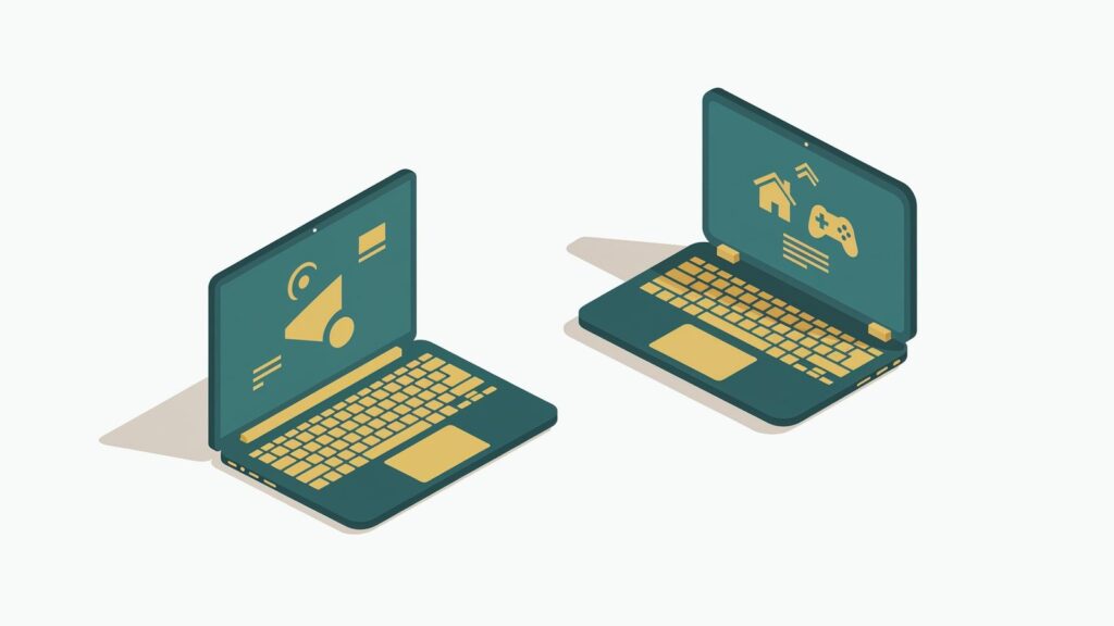 Ilustracja redakcyjna: Laptop biznesowy czy zwykły — czym się różnią i czy warto dopłacić?