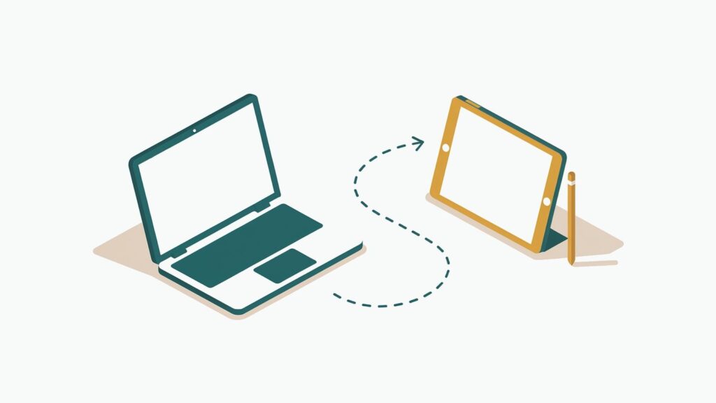 Ilustracja redakcyjna: Laptop czy tablet na studia? Co naprawdę się sprawdzi