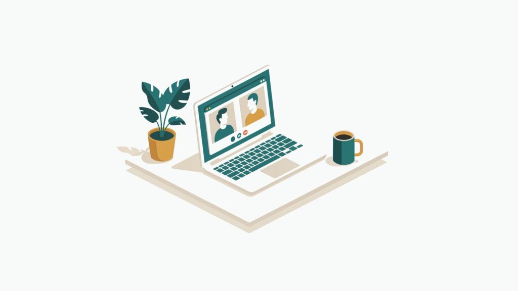 Ilustracja redakcyjna: Laptop do pracy zdalnej (home office) — na co zwrócić uwagę?