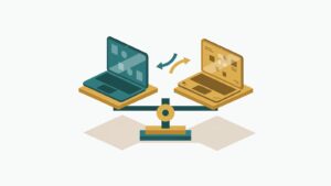 Ilustracja redakcyjna: Laptop nowy do 3000 zł czy poleasingowy — co się bardziej opłaca?
