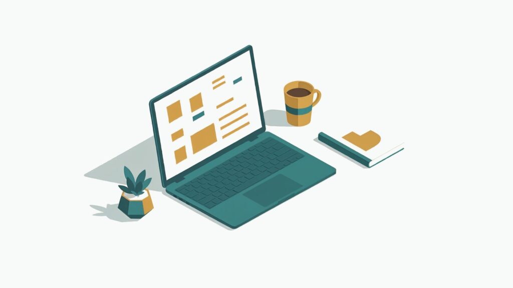 Ilustracja: uniwersalny laptop do 3000 zł na biurku