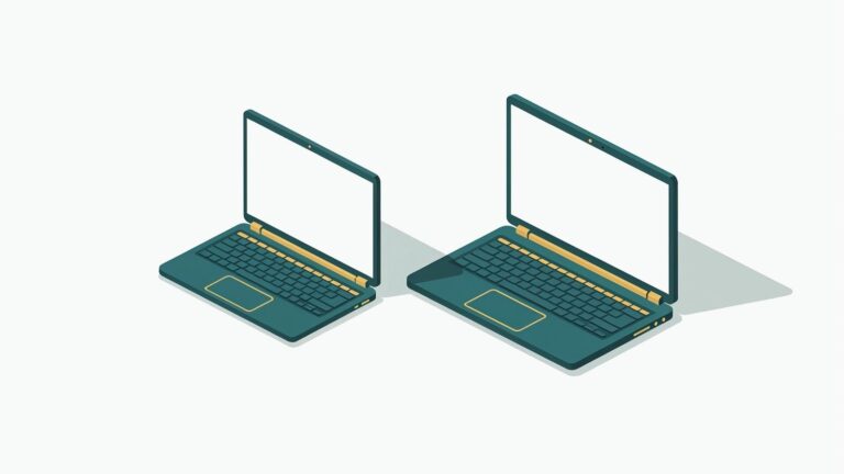 Dwa otwarte laptopy obok siebie — porównanie ultrabooka ze zwykłym laptopem