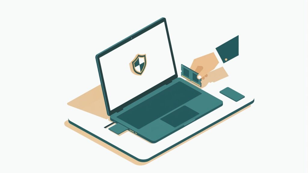 HP EliteBook 840 G11 ultrabook biznesowy — ilustracja redakcyjna